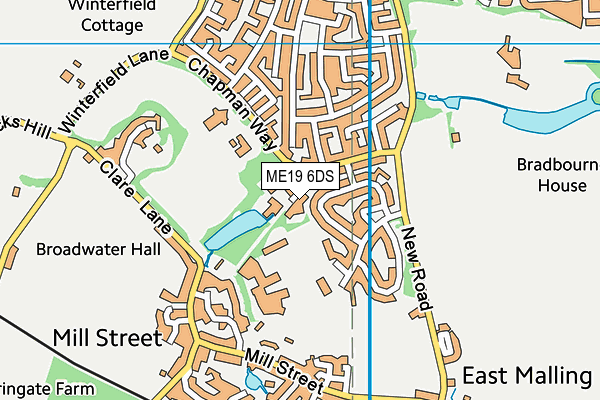 ME19 6DS map - OS VectorMap District (Ordnance Survey)