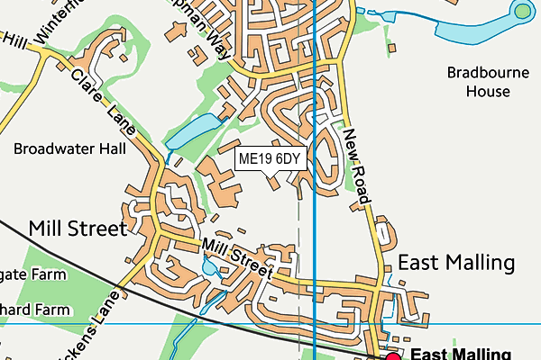 ME19 6DY map - OS VectorMap District (Ordnance Survey)