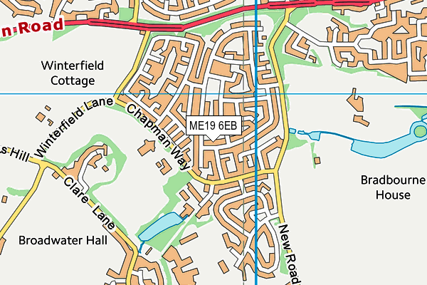 ME19 6EB map - OS VectorMap District (Ordnance Survey)