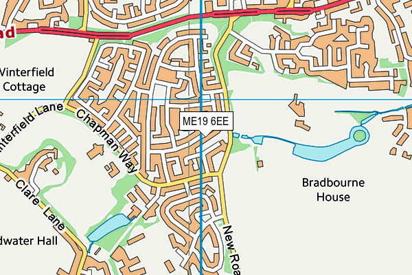 ME19 6EE map - OS VectorMap District (Ordnance Survey)