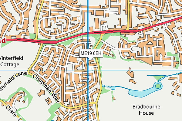 ME19 6EH map - OS VectorMap District (Ordnance Survey)