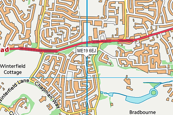 ME19 6EJ map - OS VectorMap District (Ordnance Survey)