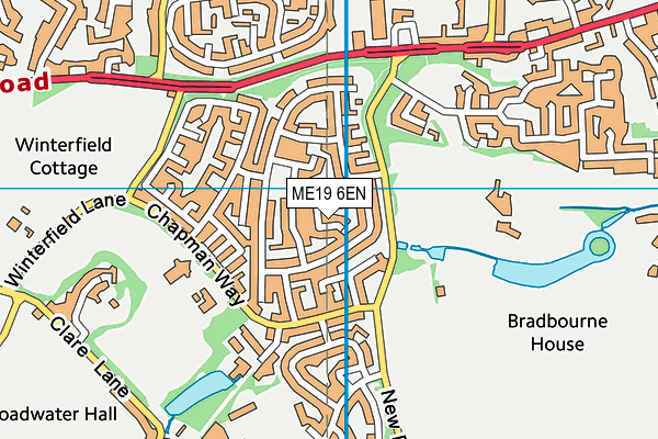 ME19 6EN map - OS VectorMap District (Ordnance Survey)