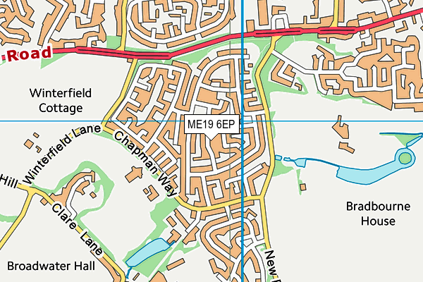 ME19 6EP map - OS VectorMap District (Ordnance Survey)