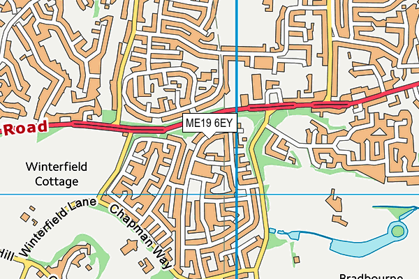 ME19 6EY map - OS VectorMap District (Ordnance Survey)