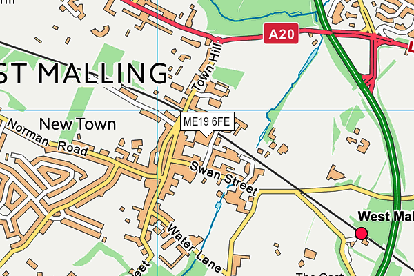 ME19 6FE map - OS VectorMap District (Ordnance Survey)