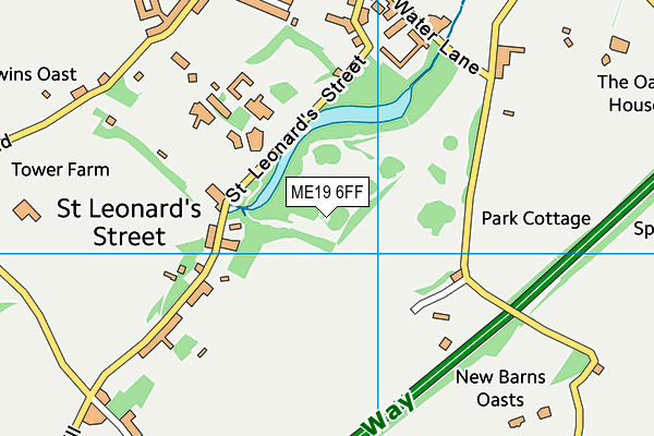 ME19 6FF map - OS VectorMap District (Ordnance Survey)