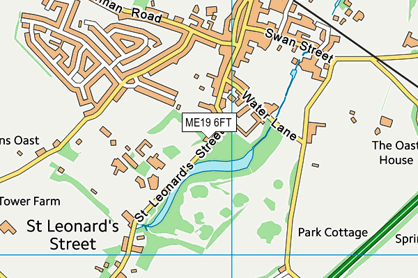 ME19 6FT map - OS VectorMap District (Ordnance Survey)