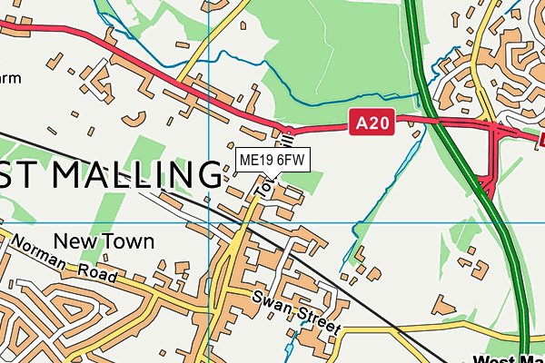 ME19 6FW map - OS VectorMap District (Ordnance Survey)