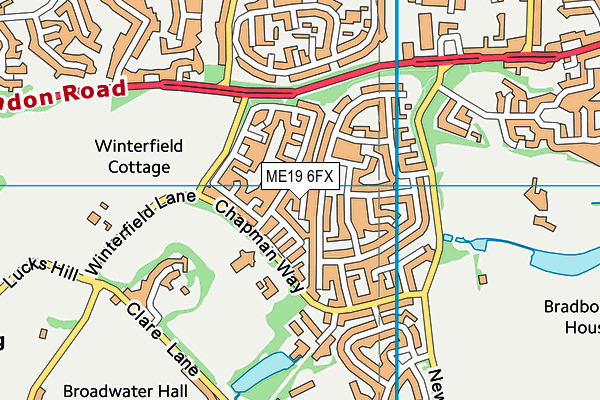 ME19 6FX map - OS VectorMap District (Ordnance Survey)