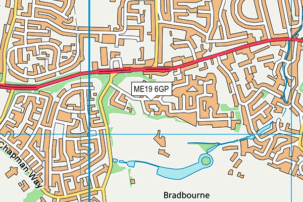 ME19 6GP map - OS VectorMap District (Ordnance Survey)