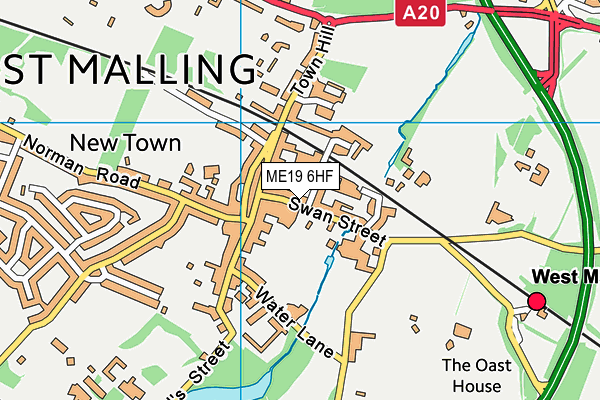 ME19 6HF map - OS VectorMap District (Ordnance Survey)