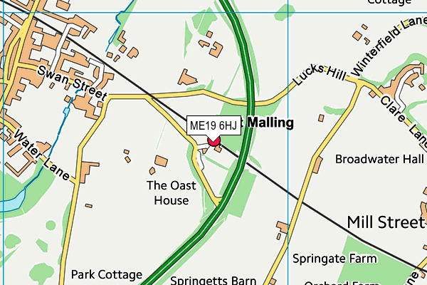 ME19 6HJ map - OS VectorMap District (Ordnance Survey)