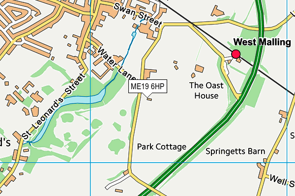 ME19 6HP map - OS VectorMap District (Ordnance Survey)