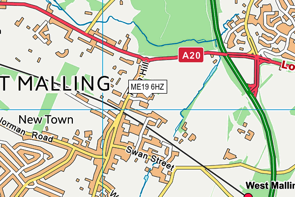 ME19 6HZ map - OS VectorMap District (Ordnance Survey)