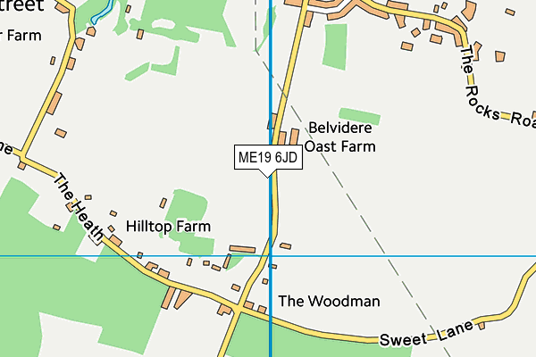 ME19 6JD map - OS VectorMap District (Ordnance Survey)