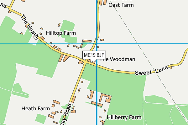 ME19 6JF map - OS VectorMap District (Ordnance Survey)