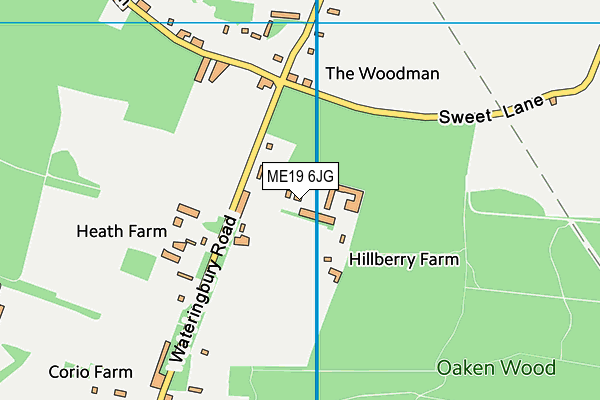 ME19 6JG map - OS VectorMap District (Ordnance Survey)