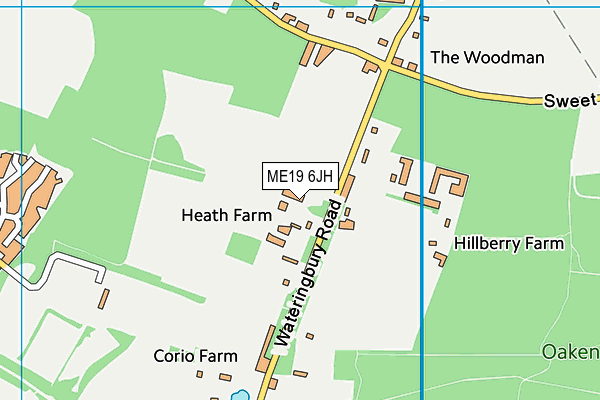 ME19 6JH map - OS VectorMap District (Ordnance Survey)