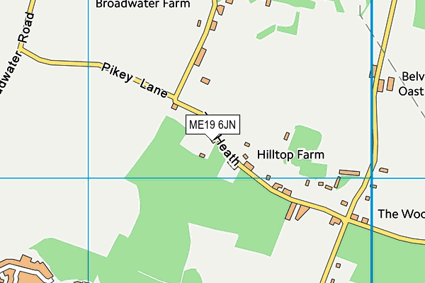 ME19 6JN map - OS VectorMap District (Ordnance Survey)