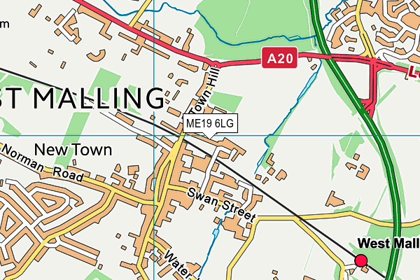 ME19 6LG map - OS VectorMap District (Ordnance Survey)