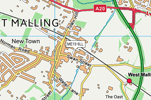 ME19 6LL map - OS VectorMap District (Ordnance Survey)