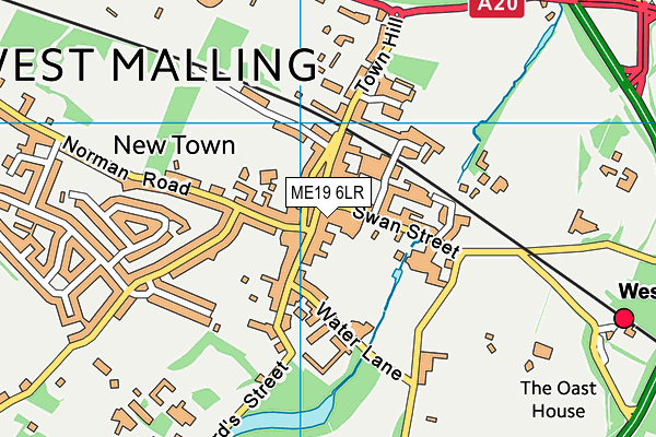 ME19 6LR map - OS VectorMap District (Ordnance Survey)