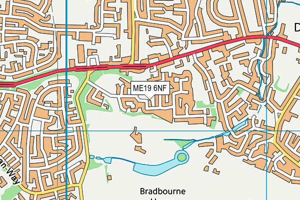ME19 6NF map - OS VectorMap District (Ordnance Survey)