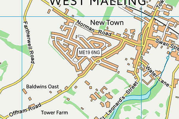 ME19 6NG map - OS VectorMap District (Ordnance Survey)