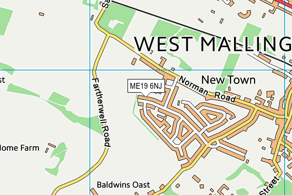 ME19 6NJ map - OS VectorMap District (Ordnance Survey)