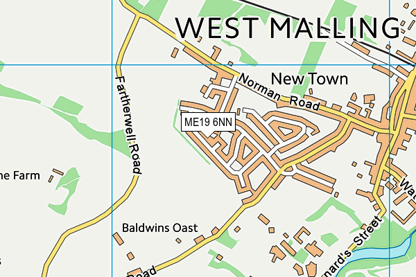 ME19 6NN map - OS VectorMap District (Ordnance Survey)
