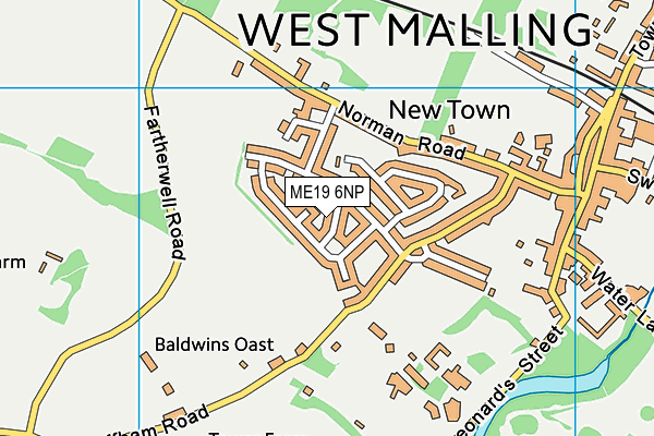 ME19 6NP map - OS VectorMap District (Ordnance Survey)