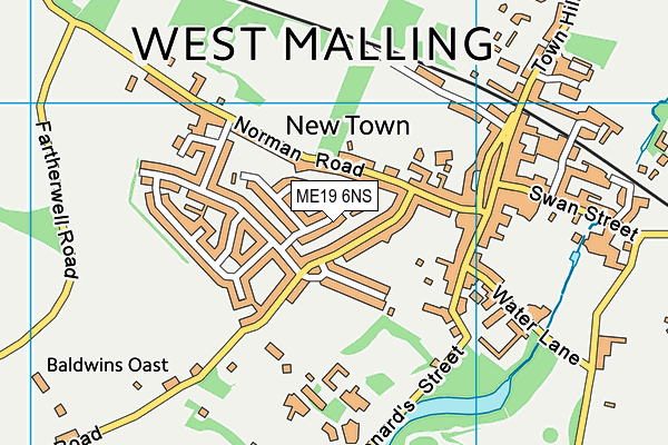 ME19 6NS map - OS VectorMap District (Ordnance Survey)