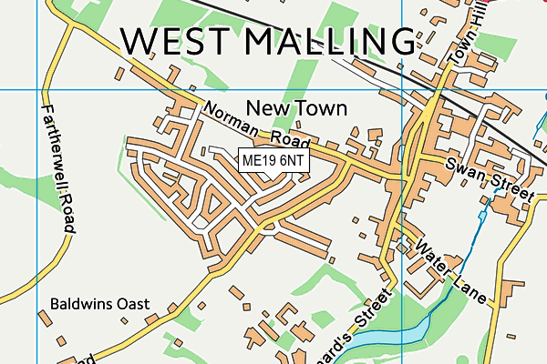 ME19 6NT map - OS VectorMap District (Ordnance Survey)