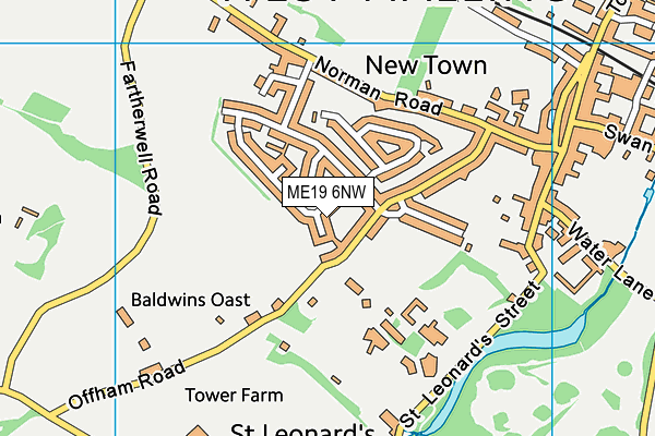 ME19 6NW map - OS VectorMap District (Ordnance Survey)