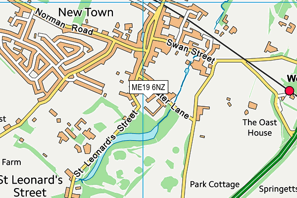 ME19 6NZ map - OS VectorMap District (Ordnance Survey)