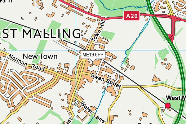 ME19 6PP map - OS VectorMap District (Ordnance Survey)