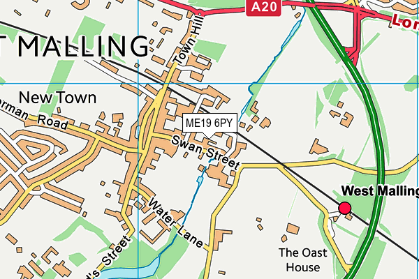 ME19 6PY map - OS VectorMap District (Ordnance Survey)