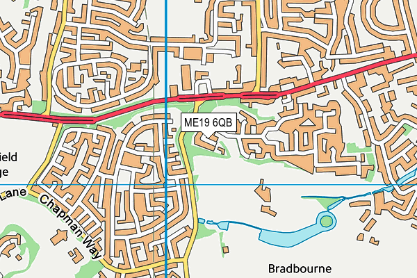 ME19 6QB map - OS VectorMap District (Ordnance Survey)