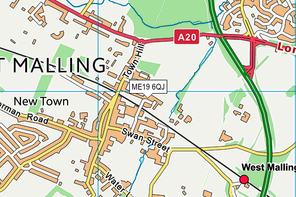 ME19 6QJ map - OS VectorMap District (Ordnance Survey)