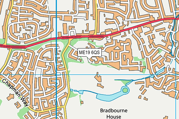 ME19 6QS map - OS VectorMap District (Ordnance Survey)
