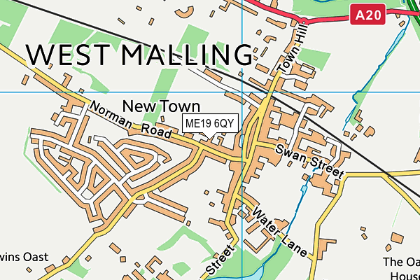 ME19 6QY map - OS VectorMap District (Ordnance Survey)