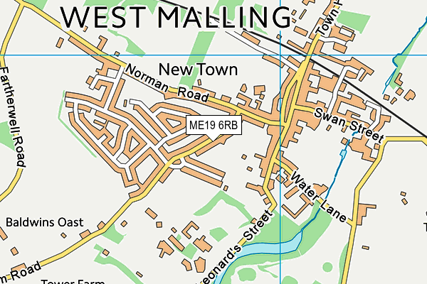 ME19 6RB map - OS VectorMap District (Ordnance Survey)