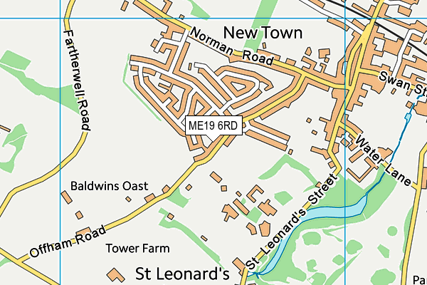 ME19 6RD map - OS VectorMap District (Ordnance Survey)