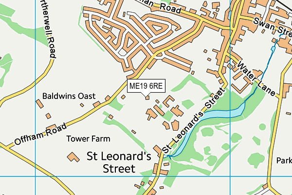 ME19 6RE map - OS VectorMap District (Ordnance Survey)
