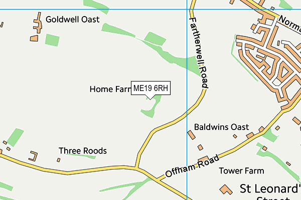 ME19 6RH map - OS VectorMap District (Ordnance Survey)