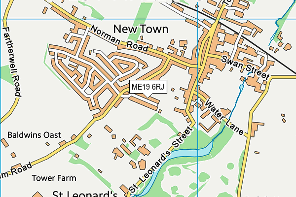 ME19 6RJ map - OS VectorMap District (Ordnance Survey)