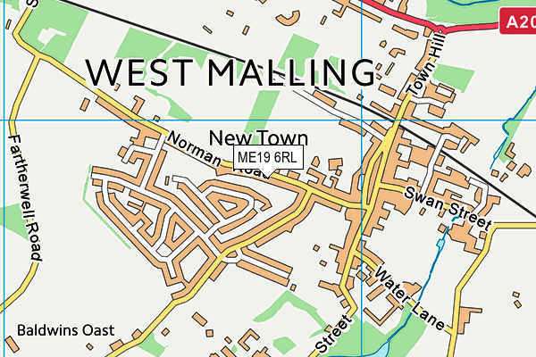 ME19 6RL map - OS VectorMap District (Ordnance Survey)