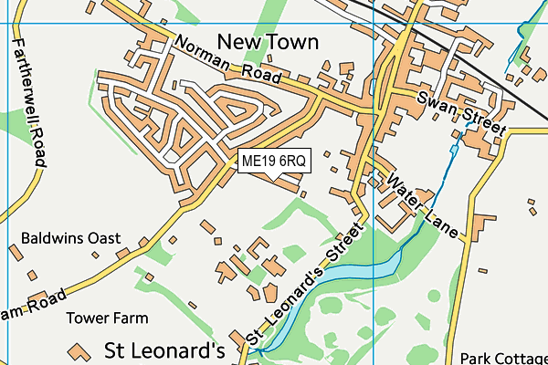 ME19 6RQ map - OS VectorMap District (Ordnance Survey)