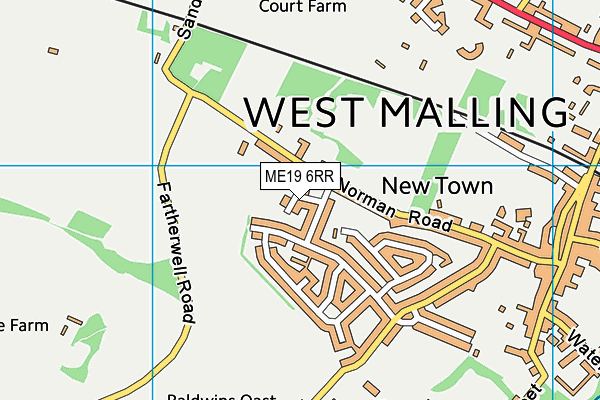 ME19 6RR map - OS VectorMap District (Ordnance Survey)